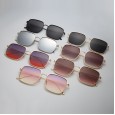 Fashion big frame ladies sunglasses trend gradient color street shot sunglasses metal pattern glasses male S08