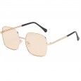 Large frame square metal chain clause sunglasses female tide street shot sunglasses men fashion glasses S9036