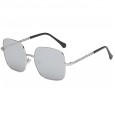 Large frame square metal chain clause sunglasses female tide street shot sunglasses men fashion glasses S9036