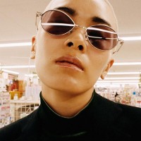 New small frame oval sunglasses men and women retro ocean film sunglasses street shot sunglasses S80