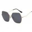 New fashion polygon oversized frame sunglasses men and women round face color film sunglasses simple wild glasses S9016