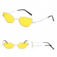 New retro small frame sunglasses female tide polygon hip-hop style sunglasses male street shot round face glasses S8069