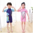 Cartoon children's bathing suits cute boys and girls swimwear middle and small children one-piece baby quick-drying swimwear