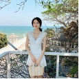 New style swimsuit ladies one-piece skirt style slimming cover belly conservative hot spring beach vacation swimwear