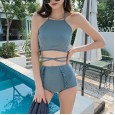 Swimsuit female new cover belly slimming hot spring swimsuit female sense small chest conservative split swimsuit three piece