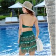 Swimsuit female fashion national style sexy high waist split bikini three-piece set was thin hot spring swimsuit