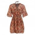 Female swimsuit new split body cover belly slimming conservative swimsuit fashion printed hot spring swimsuit