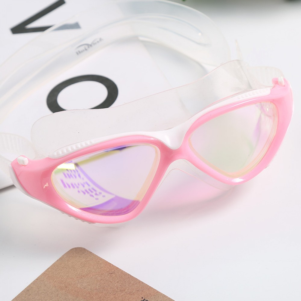 Swimming goggles eye protection big frame HD waterproof anti-fog swimming glasses men and women adult diving goggles equipment