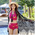 New three-piece swimsuit female split boxer conservative high waist swimsuit ladies sexy hot spring bikini