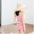 One-piece swimsuit female new fashion sexy cover belly small chest gather lace lace triangle one-piece swimsuit