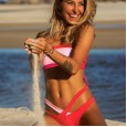 Swimsuit new bikini color matching swimsuit tube top retro hit color