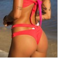 Swimsuit new bikini color matching swimsuit tube top retro hit color