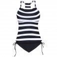 New swimsuit striped print sexy split bikini popular swimsuit