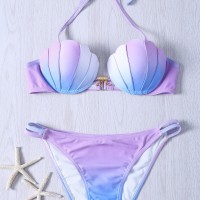 New swimsuit sexy swimsuit sexy 4 gradient shell bikini swimsuit