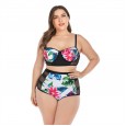 New large size bikini swimsuit mesh splicing women