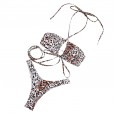 New bikini leopard print sexy strappy swimsuit women
