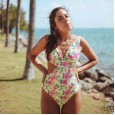 The new one-piece swimsuit female printed monokini swimsuit