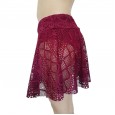 New ladies swim skirt seaside supplies lace hollow anti-glare solid color beach skirt