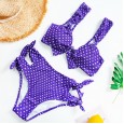 New bikini wavelet dot print sexy bandage swimsuit women