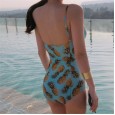 New one-piece swimsuit female seaside supplies pineapple print one-piece swimsuit