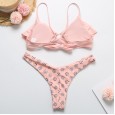 New bikini female beach supplies small lotus leaf decoration split