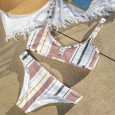 Women's New Bikini Beach Stripe Print