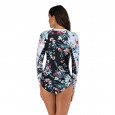 Surfing suit Siamese long-sleeved female swimsuit hot spring swimsuit diving suit 7740