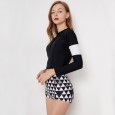 Split long-sleeved surfing suit female swimsuit hot spring swimsuit 9063