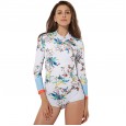 Sexy Siamese Lady Swimwear Hot Spring Surfing Diving Long Sleeve Swimwear 2164