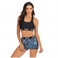 Sports vest split boxer bikini set 7756