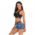 Sports vest split boxer bikini set 7756