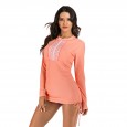 Split long-sleeved surf suit suit sunscreen female swimsuit hot spring diving suit swimsuit 7746