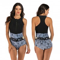 Surfing suits one-piece sleeveless women's swimsuit hot spring swimsuit diving suit 7706