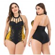 Siamese enlarged female swimsuit big cup MM swimwear steel support 8834