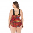 Siamese enlarged female swimsuit big cup MM swimsuit was thin 6674