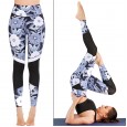 Running tight moisture wicking yoga pants sports fitness pants female printed leggings 024