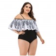 Siamese enlarged ladies swimsuit big cup MM big ruffled swimsuit 8846