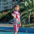 Children's one-piece swimsuit female baby hot spring boxer swimsuit graffiti surfing suit sports 1031