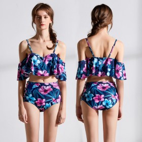 Hot spring sexy lady swimsuit sexy ruffled bikini 9100