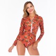 Siamese long-sleeved surfing suit sunscreen female swimsuit hot spring diving suit swimsuit 6633