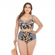 Large size bikini underwire big cup ladies swimsuit swimsuit 6653
