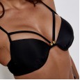 Sexy high-waist bikini swimsuit steel support gathered thin swimsuit 9503