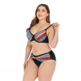 Plus size bikini gathered big cup ladies swimsuit swimsuit 6669
