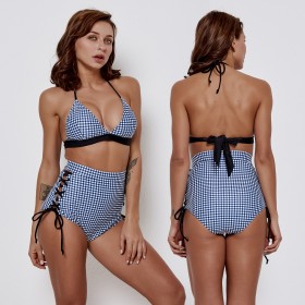 Sexy high-waist bikini swimsuit wearing a rope strap was thin swimsuit 95