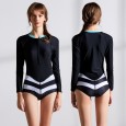Sexy Siamese Lady Swimwear Hot Spring Surfing Diving Long Sleeve Swimsuit 91