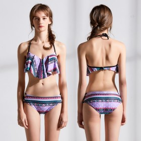 Hot spring sexy lady swimsuit sexy ruffled bikini 9093