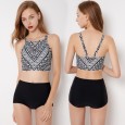 Sexy bikini split female swimsuit high waist swimsuit 9035