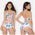 Sexy wearing rope high waist split bikini female swimsuit hot spring was thin swimsuit 2146