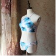 Sexy size chest gathered split triangle bikini female swimsuit hot spring swimsuit 91
