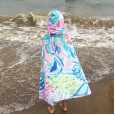 Bath towel style formaldehyde-free beach swimming can wear children's plus size hooded bath towel cloak 76cm